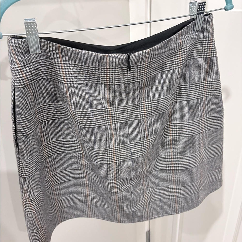 Wilfred Gray Plaid Skirt
